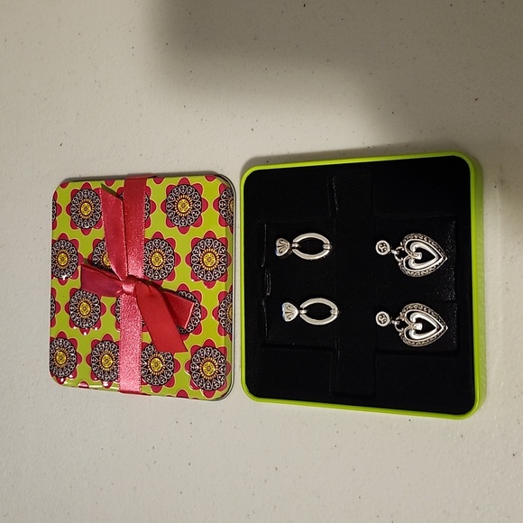 Women's Brighton Silvertone Earrings 2 Sets **Great for Mother's Day * - Picture 2 of 4